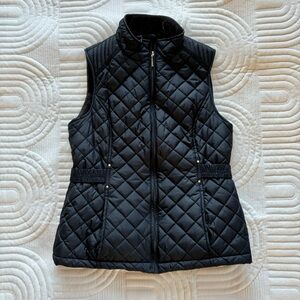 Weatherproof black quilted vest